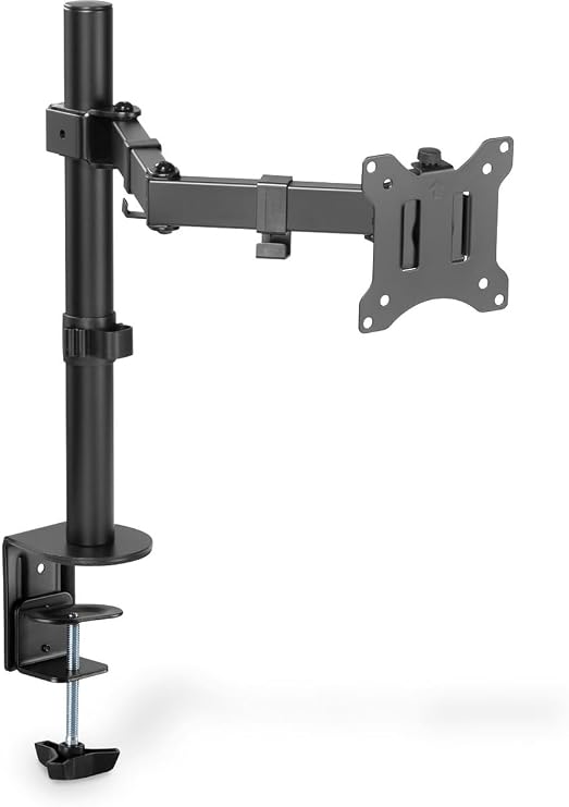 Dıgıtus Monitör Tutucu - Masa Kelepçesi - 1 Monitör - 32 İnçe Kadar - 8 Kg'A Kadar - Vesa 75X75, 100X100 - Siyah, Da-90399