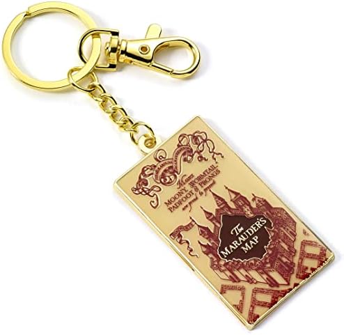 Harry Potter Official Marauders Map Keyring, Multicolor, One Size, Chain,Enamel