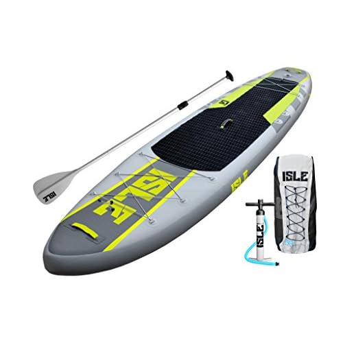 ISLE Explorer | Inflatable Stand Up Paddle Board | 6 Thick iSUP and Bundle Accessory Pack | Durable and Lightweight | Stable Wide Stance | Up to 300 lb Capacity Yellow - 2017, 11