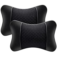 Headrest Pillow Car Seat for DS 3 Hatchback 2016 2017 2018,Neck Pillow for car,Ergonomic Memory Foam headrest,Breathable Removable Cover,Universal,A/Black