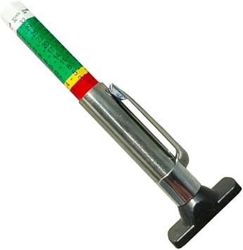 Car Tire Tread Depth Gauge, Tire Tread Gauge Color Coded, Professional Tire Thread Depth Meter Tool in 32nds, Suitable for Most Car Models (1 PCS)