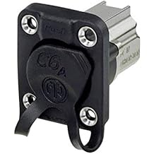 Neutrik NE8FDX-P6-W Female Through Installation Pole 8P8C Black Pack of 1