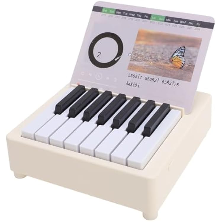 Piano Desk Calendar 2025,Playable Piano Desk Calendar 2025 for Home Decor White