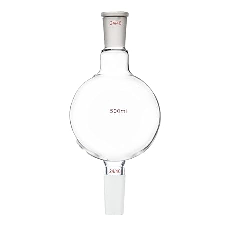 500ml 24/40 Chromatography Reservoir Flask Lab Distillation Glass Biomass Bottle