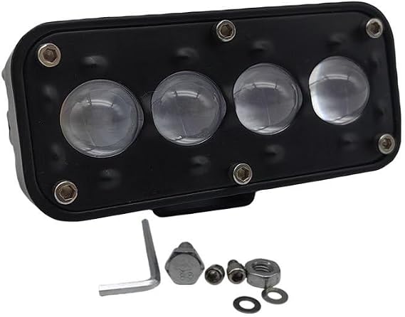 Space Offroad Sis Lambası, 2 x 4 x 9,5 cm, Beyaz-Sarı Gündüz LED, Kırmızı