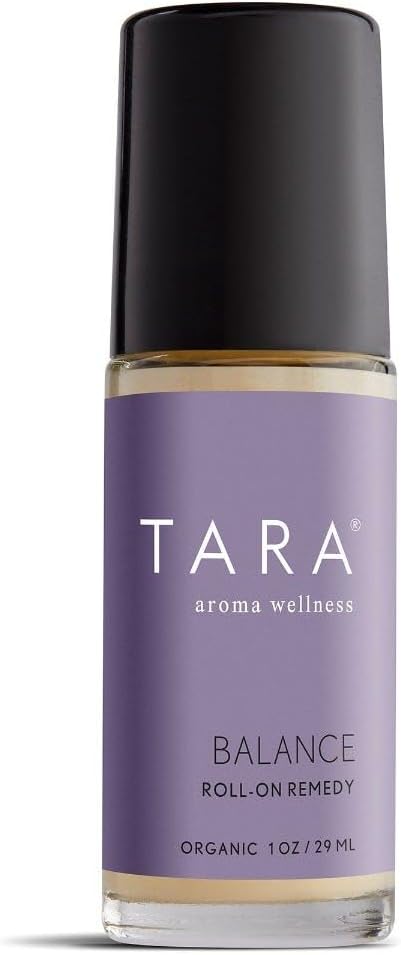 Spa Therapy Balance Aromatherapy Roll-On Remedy 100% Organic Liniment, Clary Sage, Bergamot, Geranium, 1 oz