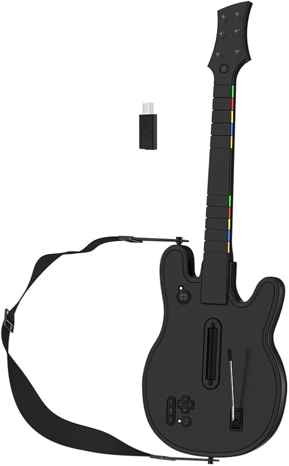 LYEAA Wireless Guitar Controller with Strap for PS3/4 PC Guitar Hero Rock Band Game Console Controller
