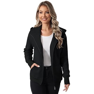ANOTHER CHOICE Womens Zip Up Fleece Jackets Trendy Hoodie Sweatshirt with Pockets