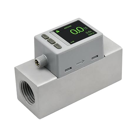 MEMS Intelligent Digital Display Large Range Thermal Gas Mass Flow Meter Oxygen Air AMS2000