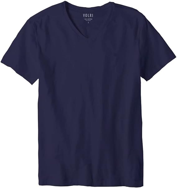 Mens Short Sleeve Premium Cotton V-Neck T-Shirt