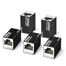 Dacrown Cat 8 Ethernet Cable 6 ft 2 Pack with Ethernet Coupler 10Gbps 5 Pack
