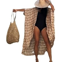 Women's Long Beach Kimono Cardigan Open Front Bikini Swimsuit Cover Ups...
