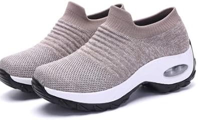 Womens Walking Shoes Sock Casual Ladies Fashion Sneakers Comfortable Slip On Air Cushion Platform Women's Footwear