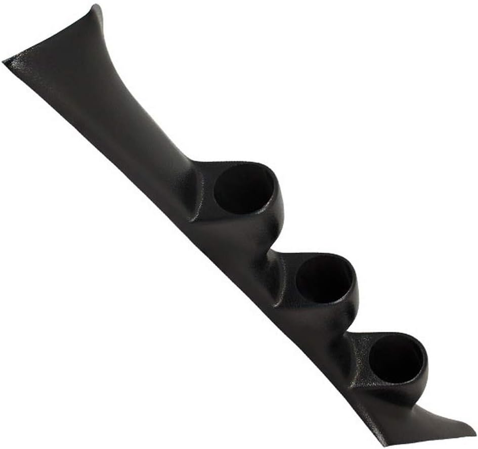 GlowShift Black Triple Pillar Gauge Pod Compatible with Mitsubishi Eclipse 1995-1999 - ABS Plastic - Mounts 3 2-116 52mm Gauges to Vehicles A-Pillar