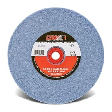CGW Abrasives 6X1X1 T1 AZ120-K8-V32A Premium Blue Aluminum Oxide Vitrified Bench and Pedastal Wheels Type 1 - Wheel 1 Pack