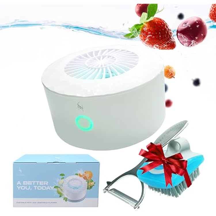 Fruit and Vegetable Washing Machine, Fruit Cleaner Device, Fruit Purifier Clean Fresh Produce in Water, Waterproof Fruit, Vegetable, Meat and Tableware Cleaner