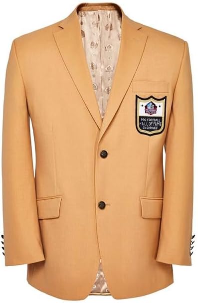 Mens Pro Football Hall of Fame Gold Blazer Classic Tailored Jacket - Hall of Fame Outfit