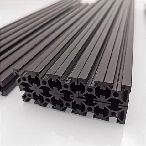Lysee 3D Printer Parts & Accessories - Funssor Tapped Misumi HFSB5-2020 Extrusion Frame Kit for 300/350MM Build VORON 2.4 3D Printer Black Anodized Blind Joints - (Size: 300mm)