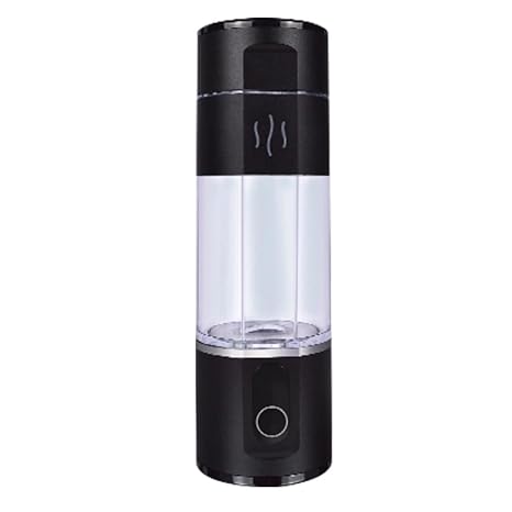 Hydrogen Rich Water Bottle Generator Max Concentration Molecular Up to 5000PPB Portable Hydrogen Water Maker Machine | PEM Membrane & SPE Technology Ionizer Type-C Recharge new (Black)