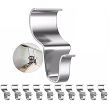 Vinyl Siding Hooks Hanger, 10 Pack Heavy Duty Siding Clips for Hanging on Patio, No-Hole Needed Stainless Steel Siding Clips to Decor Wreath Things for Horizontal Vinyl Siding