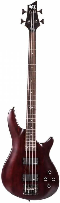 Schecter C-4 SGR Bass Guitar, Satin Walnut