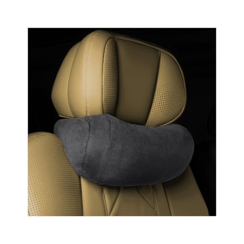 Car Headrest Pillow, Comfortable Breathable Memory Foam Vehicle Seat Neck Rest Cushion, Ergonomic Auto Interior Neck Support Protector for Pain Relief, Universal for Most Cars Black