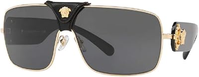 Versace VE2207Q Square Sunglasses for Men BUNDLE with ACCESSORY EYEWEAR KIT