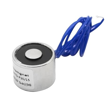 12v Electric Magnet Round Electric Magnet Solenoid Lifting Cylinder Electromagnet 20 x 15mm 25N