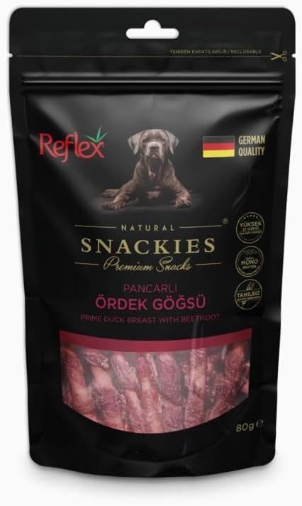 Reflex Snackies Beet Duck Breast Dried Meat Dog Award 80gr