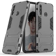 Case for Huawei Nova 4 (6.4 inch) 2 in 1 Shockproof with Kickstand Feature Hybrid Dual Layer Armor Defender Protective Cover (Grey)