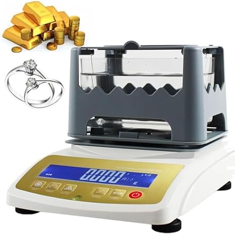 Gold Purity Tester Meter, Digital Electronic Purity Analyser for Gold Content Detection, Density Meter for Precious Metals, Authenticity Tester