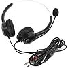 Headset Binaural Computer Headset, Wired Gaming Headset with Microphone, 330 Degree Rotatable PU Leather Earmuffs for Skype QQ MSN, Noise Isolation Fatigue Headphones