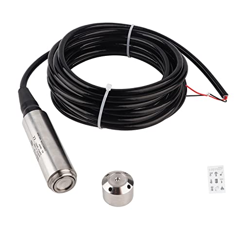 0-3m Liquid Level Transmitter, YB2JF 12-32VDC 4-20mA Level Sensor Throw in Type Water Level Transducer 304 Stainless Steel 5m Cable