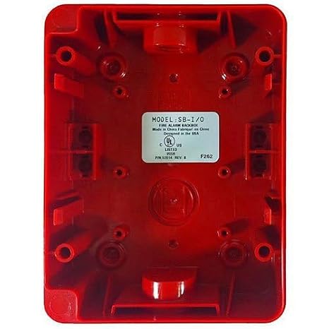 SB-I/O Surface Mount Back Box for BG Series Pull Stations, Plastic