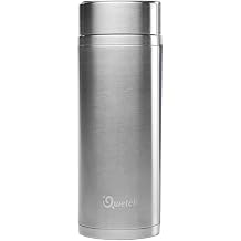 QWETCH Çift duvarlı paslanmaz çelik su şişesi ile 2 Teefiltern 300 ml