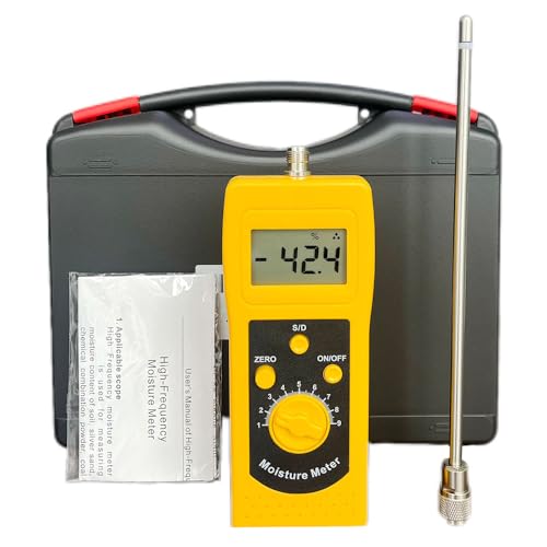 Soil Moisture Meter Tester Analyzer Silver Sand Chemical Combination Powder Coal Powder Moisture Meter with Range 0% to 90% Accuracy 0.5%