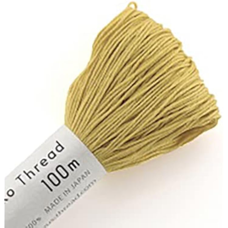 Olympus Sashiko Thread - 100m 110 Yard Skein - Japanese Sashiko Embroidery & Quilting Thread 106-Gold