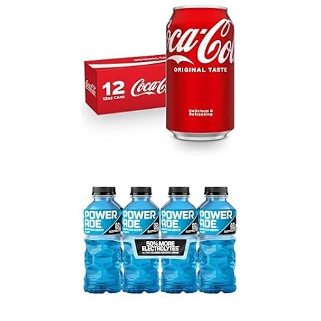 Bundle of Coca Cola 12 oz, 12 Pack & Powerade Berry Blast 20 oz, 8 pack