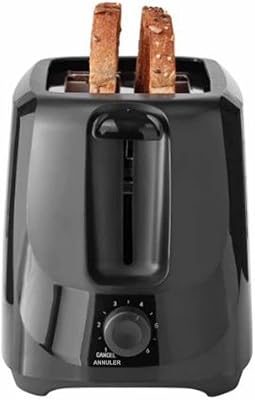 VA Mainstays 2-Slice Toaster with 6 Shade Settings and Removable Crumb Tray, Black, 9.80 x 5.75 6.50 Inches