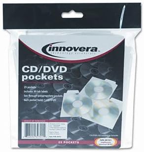 Innovera CD Pocket POCKET,CD,PP,W LBLS,25PK 8411600 (Pack of15)
