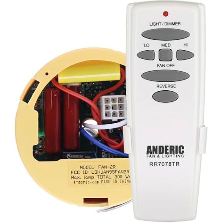 Anderic Replacement for FAN2RUC7078T Kit for Ceiling Fans - FAN2RRR7078TR with Reverse Hampton BayHome Decorators Collection and Hunter 8511204 Ceiling Fan Kit