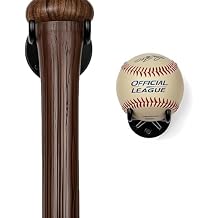 Sport Baseball Bat & Ball Wall Display, Baseball Holder - Space-Saving Sports Memorabilia Organizer for Man Cave, Wall-Mounted Racks for Baseball Fan Cave Decor & Collectibles Storage (2PCs)