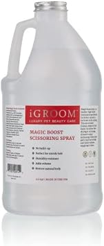 iGroom Magic Boost Dog Scissoring Spray, Luxury Pet Beauty Care, Adds Volume, Restores Natural Body, Made in USA, 64 oz