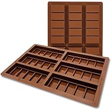 2 Pcs Wax Melt Molds, Rectangle Chocolate Molds, Silicone Chocolate Bar Molds