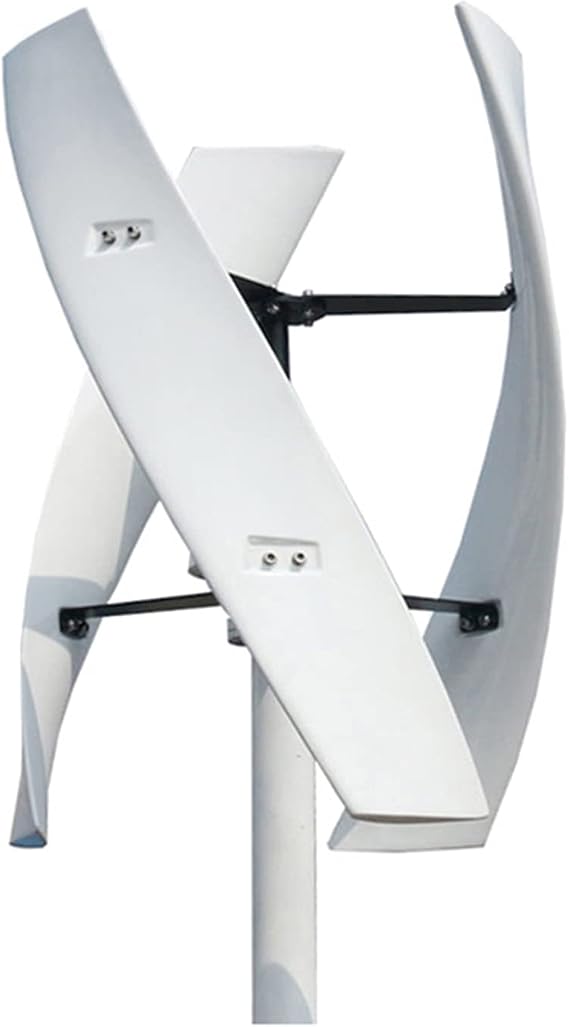 Wind Turbine Generator Set, 12V 24V 48V 220V 10000W Vertical Wind Power Turbine Generator Kit with Charge Controller for Home Factory Use (White)