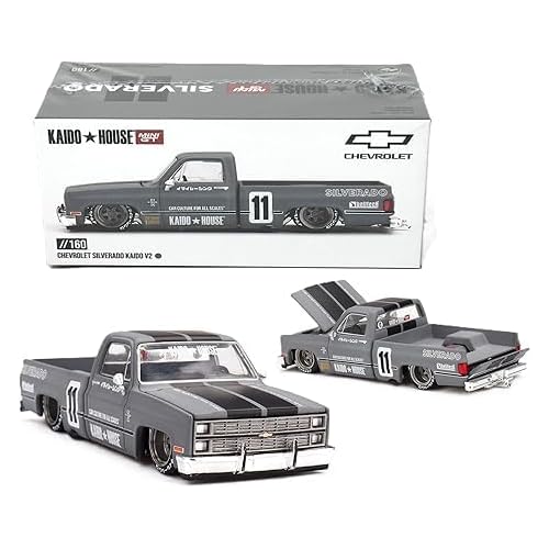 Kaido House Chevrolet Silverado Kaido V2 by Mini GT in Grey 160 Diecast 1:64