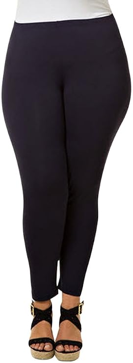 X-TWO Women's Basic Dark Blue Leggings Plus Size