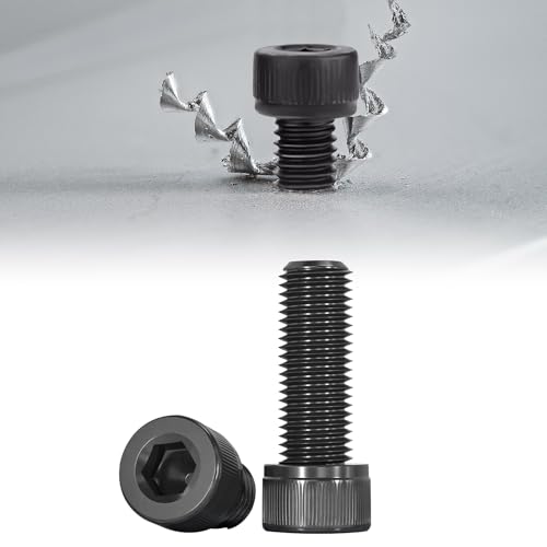 SUNXULIMI M3 x 25mm Socket Head Cap Screws Bolts 12.9 Grade Alloy Steel Metric Machine Hex Socket Screw, Black Oxide Finish, Fully Threaded, 50PCS