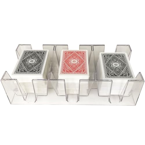 Yuanhe 9 Deck Clear Canasta Playing Card Tray
