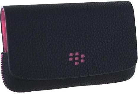 Research in Motion Leather Folio - Blackberry Torch 9800 - Black w/Pink Accent